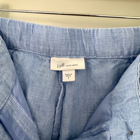 J.Jill Blue Linen Capri Pants - Picture 10 of 11
